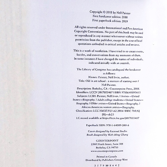 Old in Art School, A Memoir of Starting Over Nonfiction Book by Nell Painter - Picture 3 of 8